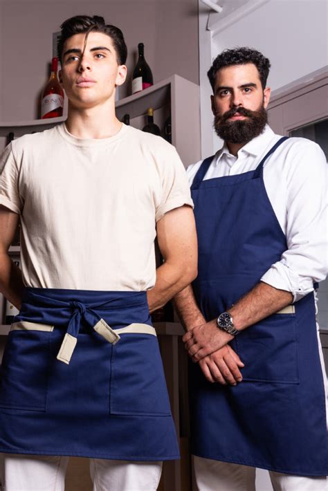 Polycotton Apron In Three Types Dark Blue Polycotton Aprons