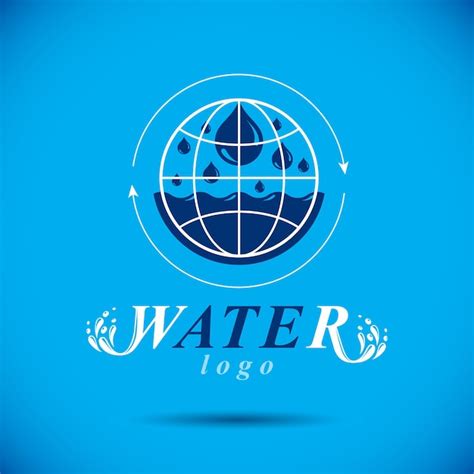 Premium Vector Pure Aqua Ecology Vector Logo Human Water Reserves