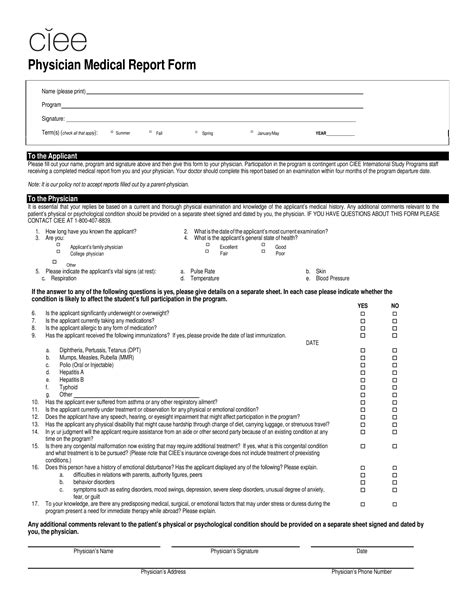 Medical History Pdf Forms Fillable And Printable