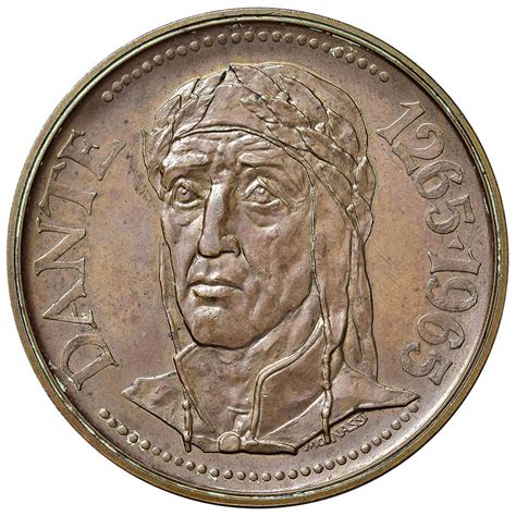 Dante Nostro Medaglia Di Guerrino Mattia Monassi Per Il VII Centenario