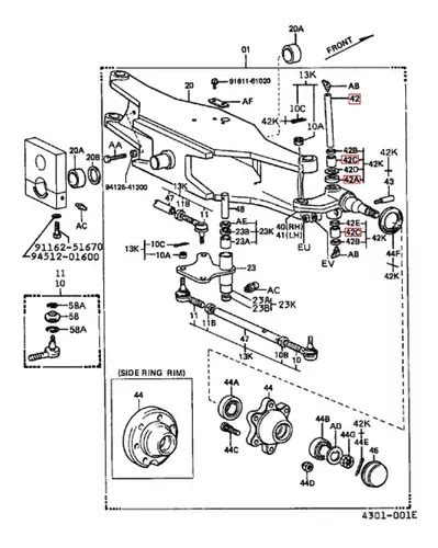 Terminal Montacargas Toyota Kit Perno Baleros Eje Serie En Venta En