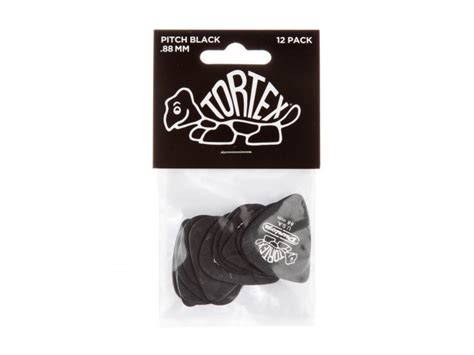 Jim Dunlop Tortex Pitch Black Standard Pick Mm P Pack