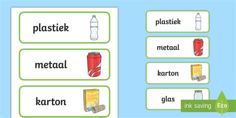 Herwinbare Materiale Woordkaarte Hecho Por Educadores