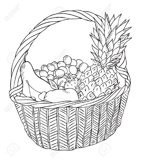 Fruit Basket Drawing Easy Step By Step - Vokoke