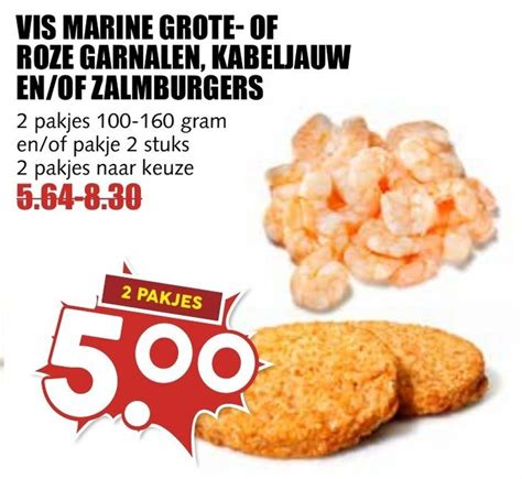 VIS MARINE GROTE OF ROZE GARNALEN KABELJAUW EN OF ZALMBURGERS