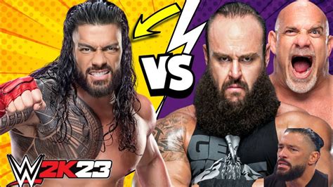 WWE 2K23 MOST DIFFICULT MATCH EVER FOR ROMAN REIGNS 2 ON 1 HANDICAP