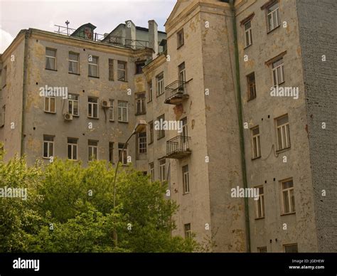 old brick built residential building in Moscow Stock Photo - Alamy