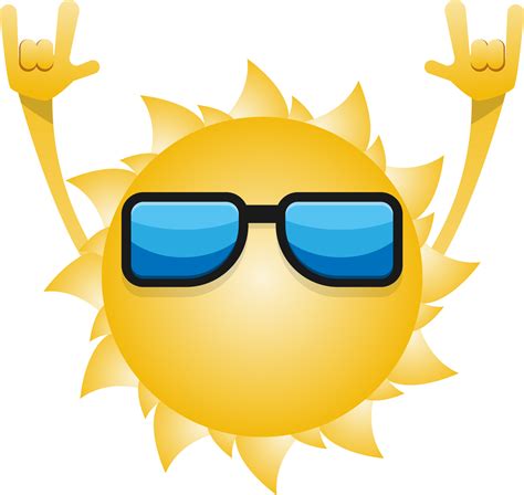 Download Caring Drawing - Transparent Background Sun Wearing Sunglasses ...