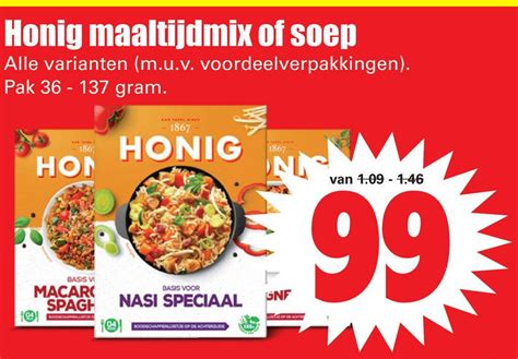 Honig Maaltijdmix Of Soep Aanbieding Bij Dirk