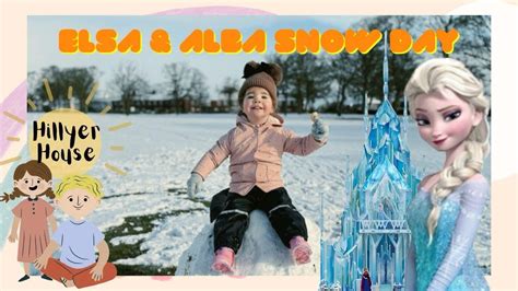 Disney Frozen Elsa Builds A Snow Castle And Snowman With Alba Reighn On