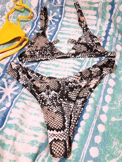 Snakeskin Bikini Swimsuit Zaful On Carousell