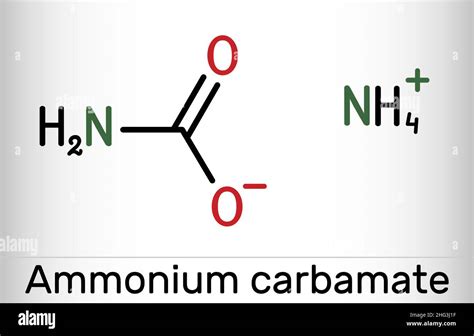 Ammonium carbamate molecule. It is organic compound consisting of ...