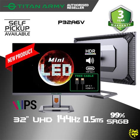 Titan Army Miniled Ips Uhd K Hz Ms Hdr Type C Gaming