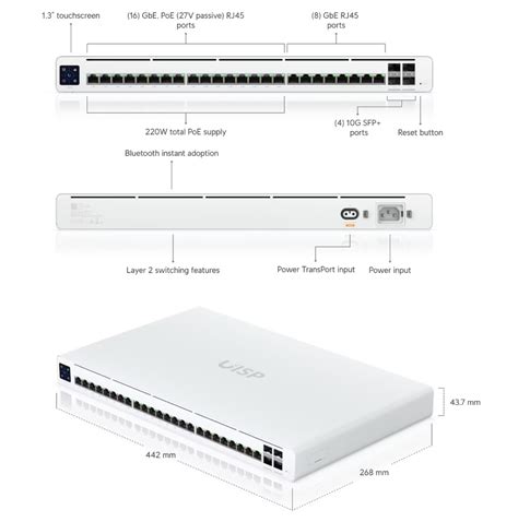 Ubiquiti UISP Switch Pro 24 Port Gigabit Ethernet Switch With 4 SFP