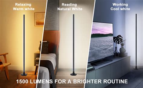 Amazon Bcmsda Rgb Corner Floor Lamp Smart Led Corner Lamp With