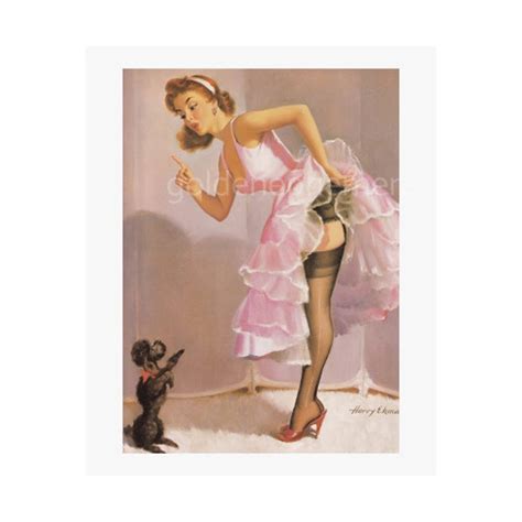 Vintage Lingerie Art Vintage Woman Poster Antique Pinup Print Mid Century Pinup Antique
