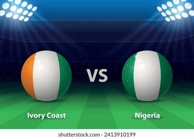 Ivory Coast Versus Nigeria Football Vector Illustration: Over 8 Royalty-Free Licensable Stock ...