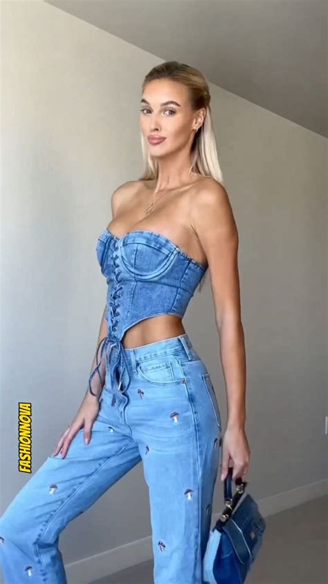 Tom Brady Admirer Veronika Rajek Shows Off Denim Obsession In