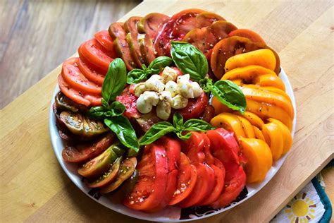 Heirloom Tomato Salad With Mozzarella And Basil Recipe