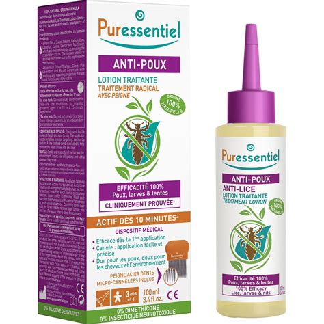 PURESSENTIEL Puressentiel Lotion Anti Poux Peigne 100ml 100ml Pas