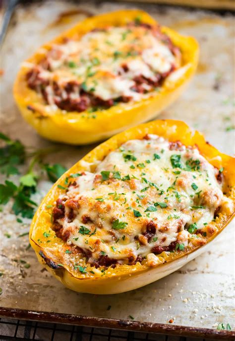 Spaghetti Squash Lasagna With Ground Turkey And Spinach