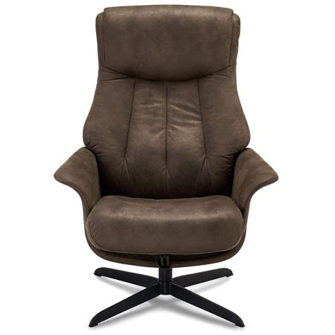 Fauteuil Relax Avec Repose Pied Bilbao Marron Tissu