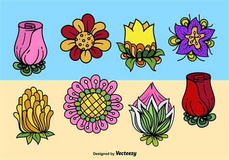 Cartoon cute flowers - Download Free Vector Art, Stock Graphics & Images