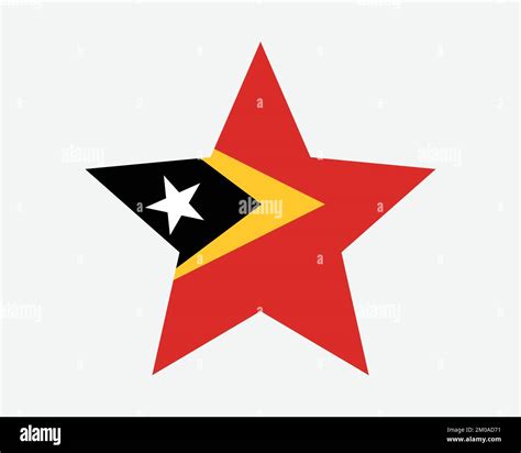 East Timor Star Flag. Timor-Leste Star Shape Flag. East Timorese ...