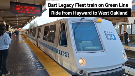 Bart 6 Car Legacy Fleet Train Ride From Hayward To West Oakland On