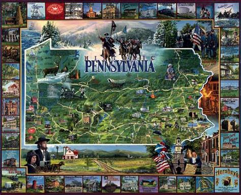 Historic Pennsylvania Pieces White Mountain Serious Puzzles