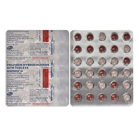 Minipress Xl 5 Mg Tablet Uses Side Effects Price Apollo Pharmacy