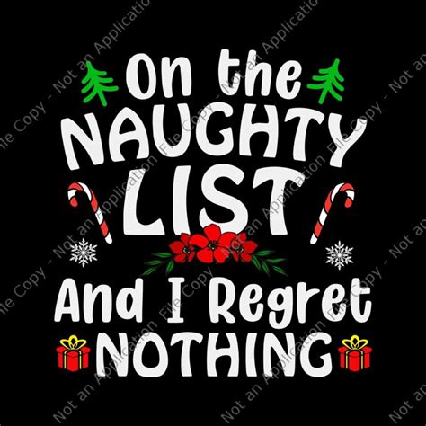 I M On The Naughty List And I Regret Nothing Svg Tree Christmas Svg