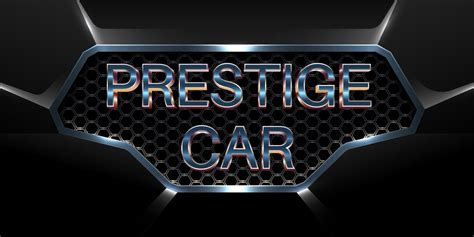 Prestige Car Logo 3d Text Effect With Shiny Metallic Car Grill 11514551