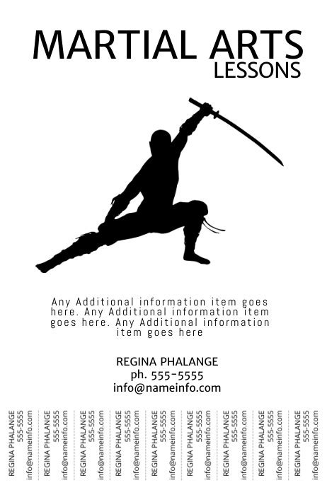 Martial Arts Karate Lessons Flyer Design Template Postermywall