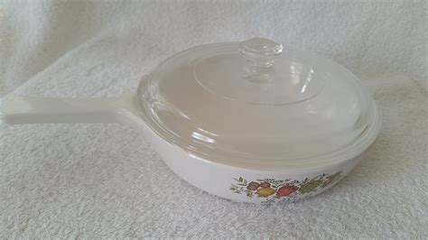 Vintage Corning Ware Le Persil Spice Of Life Sauce Skillet Pan W Pyrex Lid N2 Free Image Download