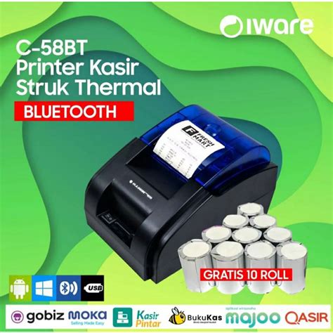 Jual Printer Kasir Ppob Printer Thermal Bluetooth Support Moka Grabfood