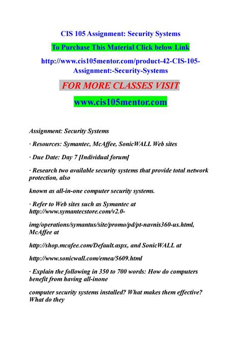 Cis Assignment Security Systems By Barbie Issuu