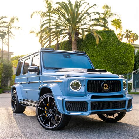 The china blue exterior wrap is amplified by multiple BRABUS carbon ...