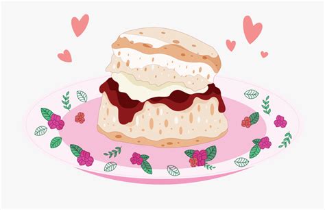 Scone And Jam And Cream Clipart Clip Art Library