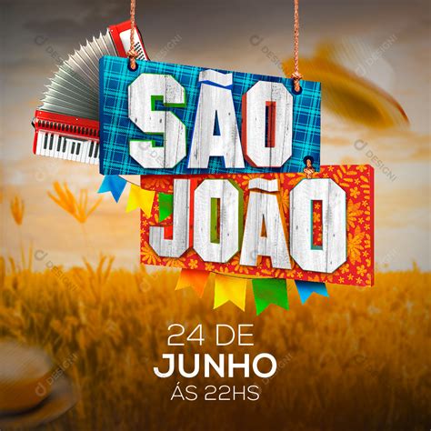 Festa Junina São João Social Media Post PSD Editável download Designi