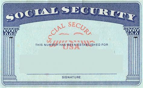 Blank Social Security Card Template | Social Security Card Print ...