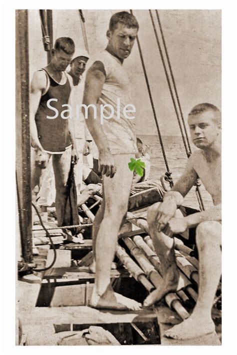 Vintage S Photo Reprint Nude Sailor Showing Off His Etsy