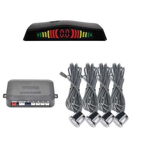 Intelligent Digital LED Car Parking Assistance System With 4 Sensors