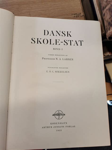 Dansk Skole Stat Bind Af E H C Mikkelsen Hobby Loppeshoppen Dk