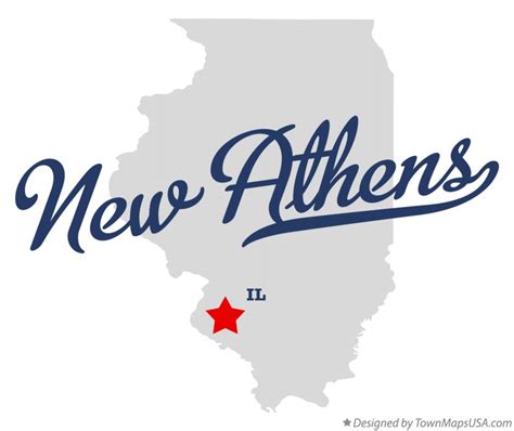 Map of New Athens, IL, Illinois