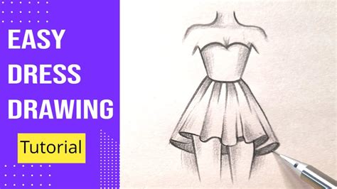 How To Draw Girl Dress Drawing Design Easy Drawing Clothes Fashion