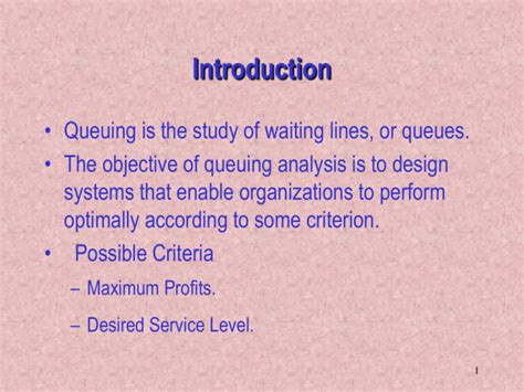 Queuing Systems