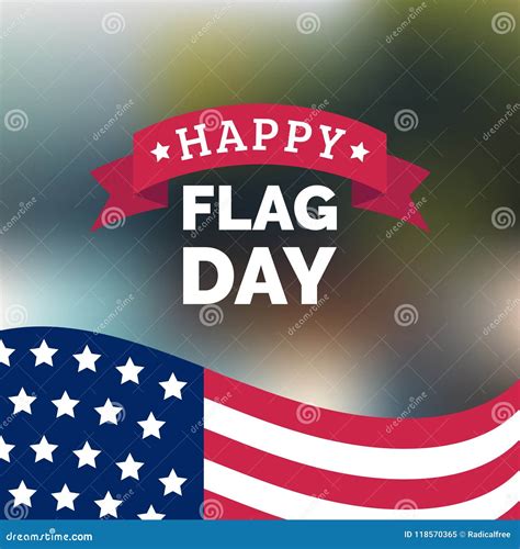 Happy Flag Day Design Concept. Vector Illustration of National American