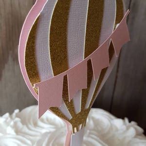 Hot Air Ballon Cake Topper Up Up And Away Cake Topper Baby Girl Boy Cake Topper Air Ballon Cake