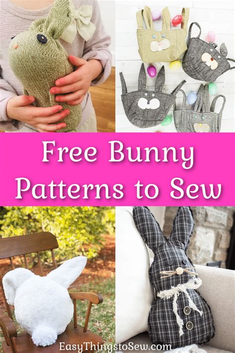 21 Free Bunny Sewing Patterns Simple Easter Craft Tutorials Easy Things To Sew